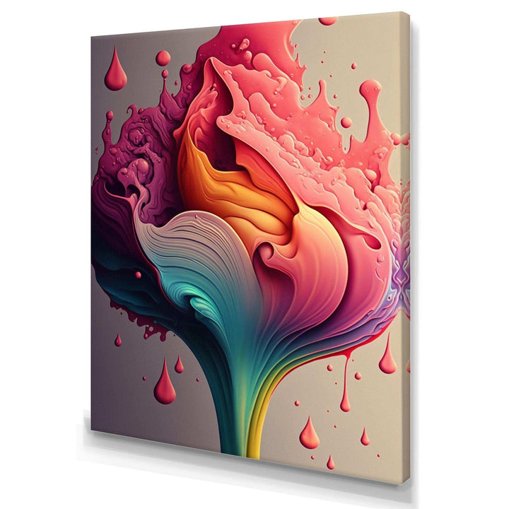 Multicolor Liquid Ink Tulip Flowers I