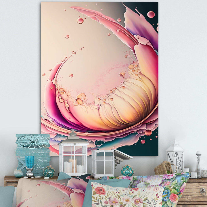 Multicolor Liquid Ink Tulip Flowers IV