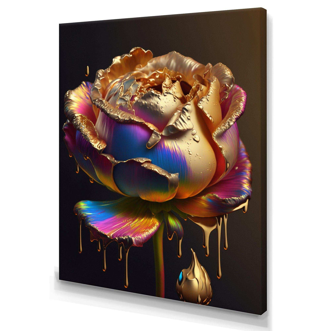 Rainbow Peony Liquid Gold Drips Hyper I