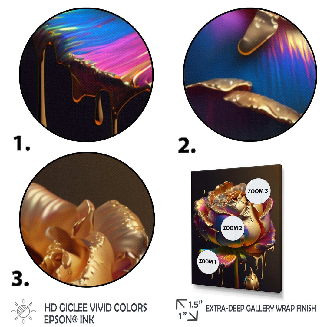Rainbow Peony Liquid Gold Drips Hyper I