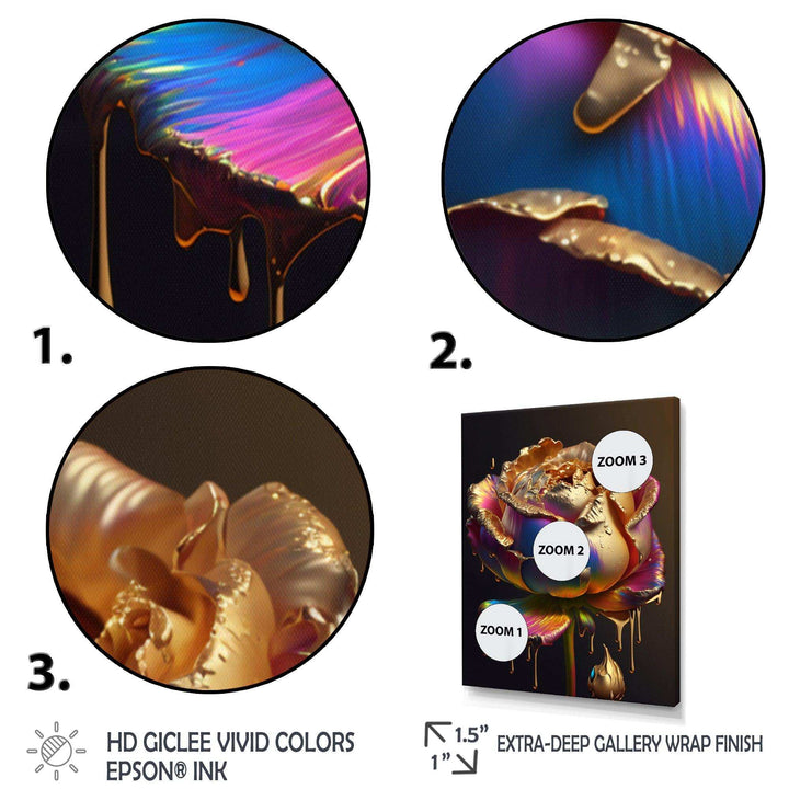 Rainbow Peony Liquid Gold Drips Hyper I