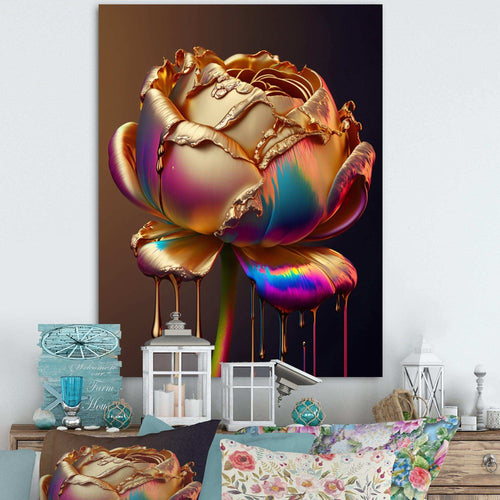 Rainbow Peony Liquid Gold Drips Hyper II