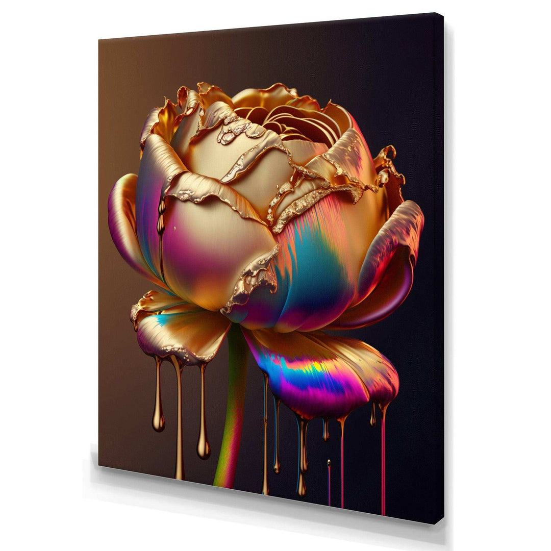 Rainbow Peony Liquid Gold Drips Hyper II