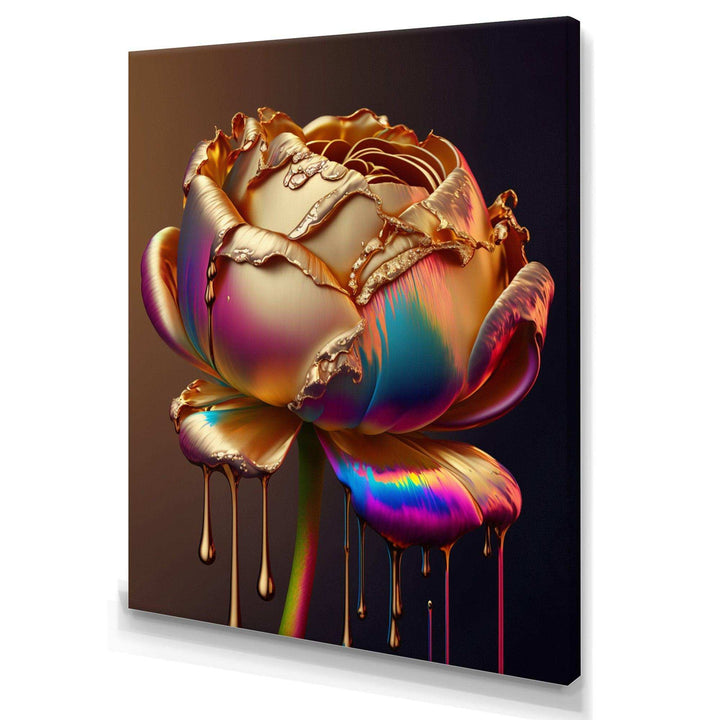 Rainbow Peony Liquid Gold Drips Hyper II