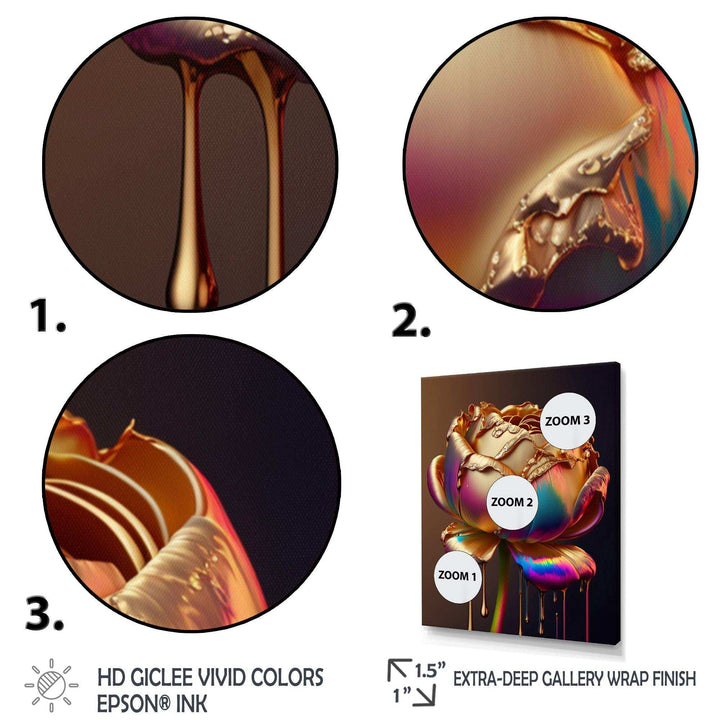 Rainbow Peony Liquid Gold Drips Hyper II