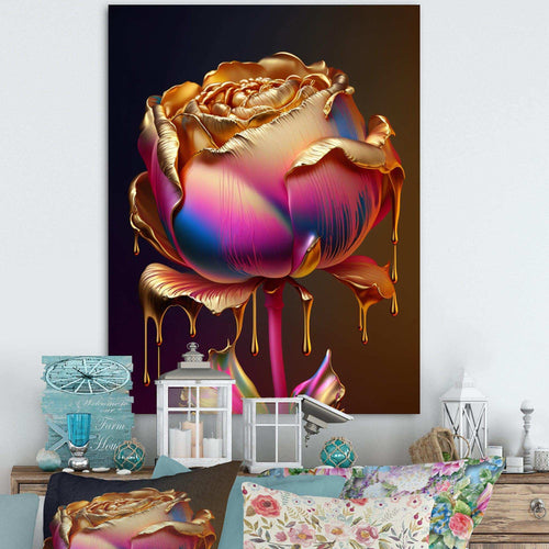 Rainbow Peony Liquid Gold Drips Hyper III