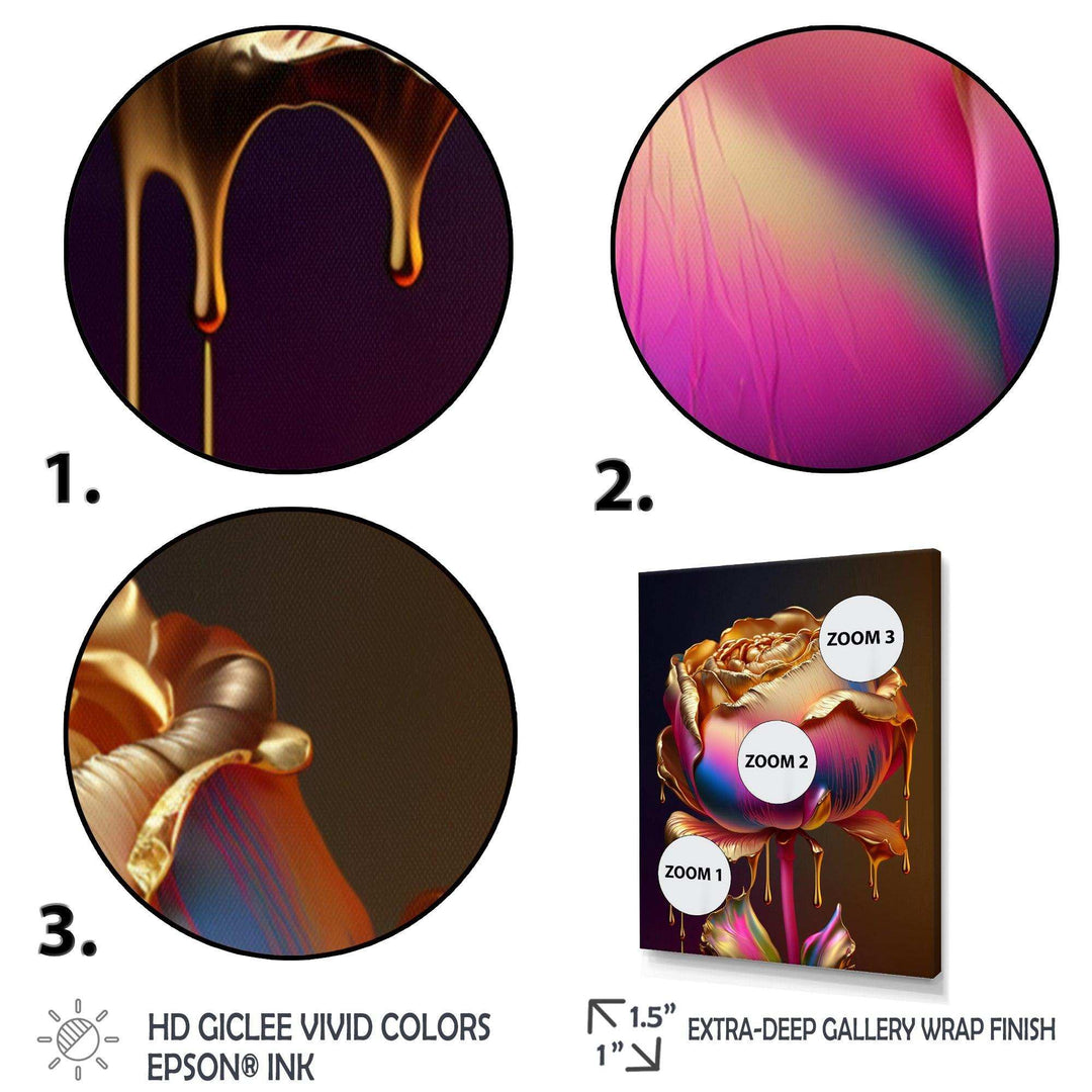 Rainbow Peony Liquid Gold Drips Hyper III