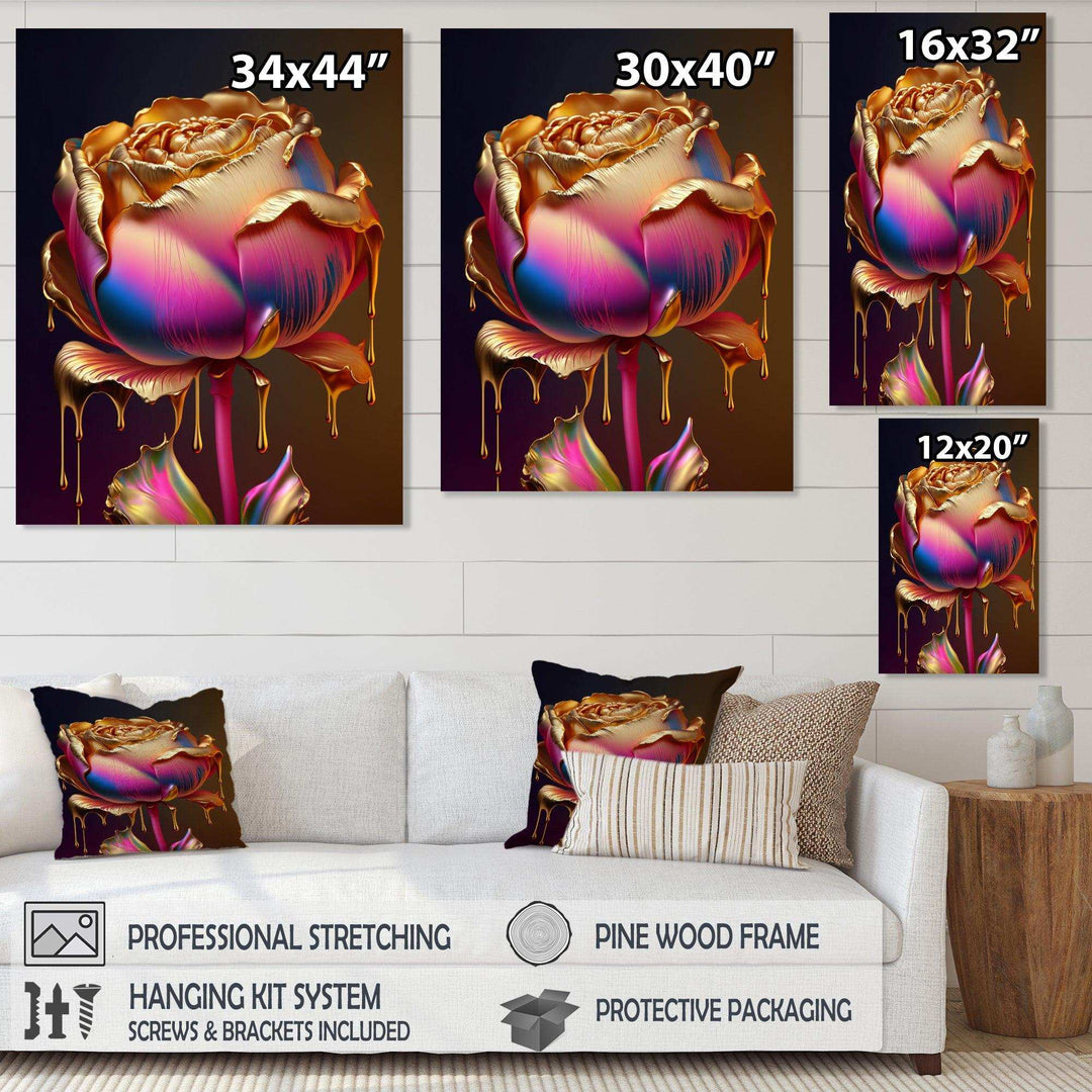Rainbow Peony Liquid Gold Drips Hyper III