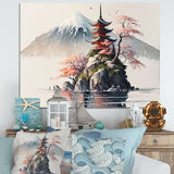 Japanese Landscape In Watercolor I