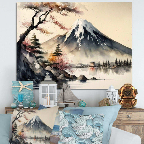 Japanese Landscape In Watercolor II