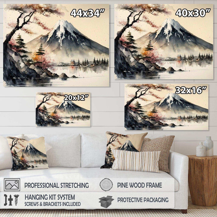 Japanese Landscape In Watercolor II
