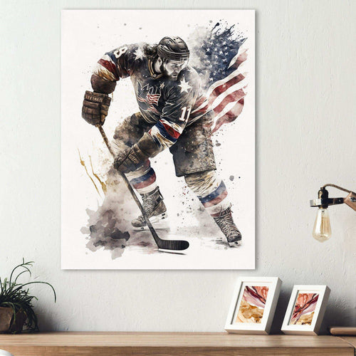 Usa Hockey Player In Action II