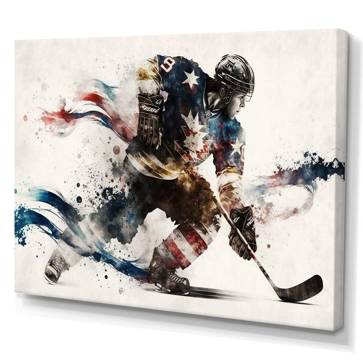 Usa Hockey Player In Action VI