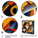 Multicolor Geometric Orange Shapes IV