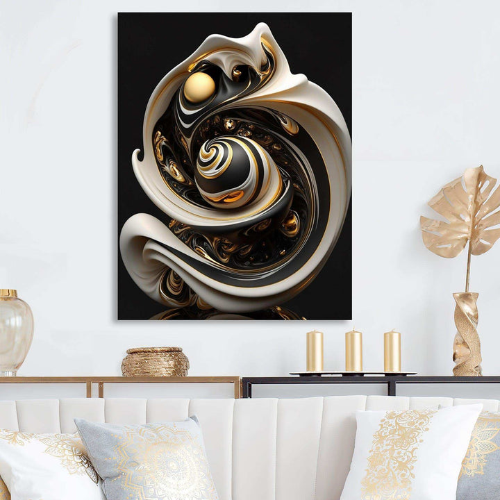 Liquid White Stained Glass V - Modern Wall Art Prints
