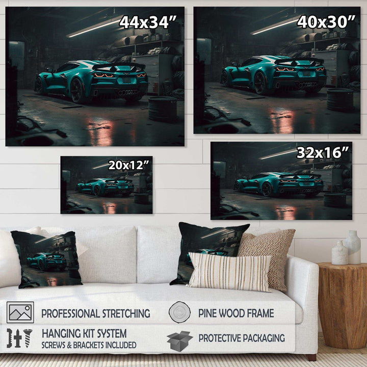 Vette In Underground Garage