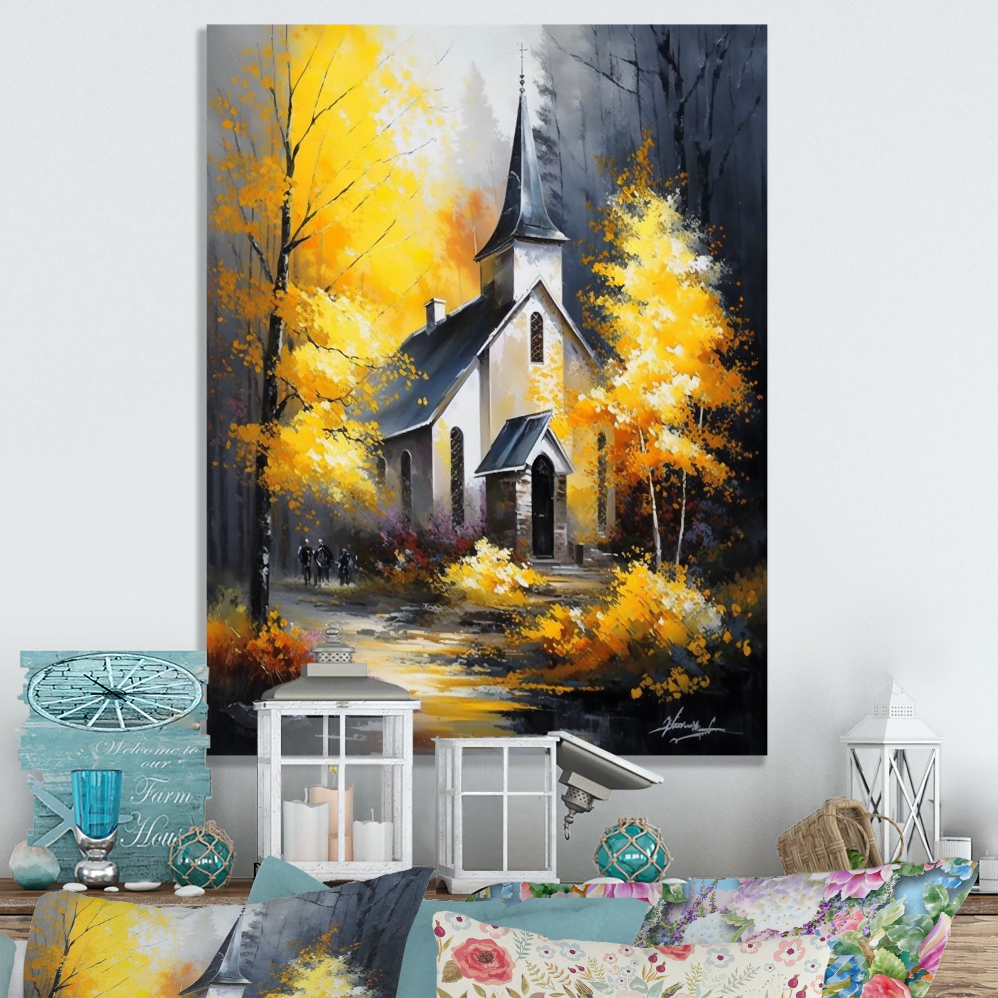 Church In Forest In Autumn I