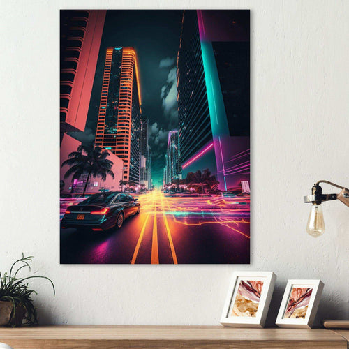 Futuristic Miami Neon Art V
