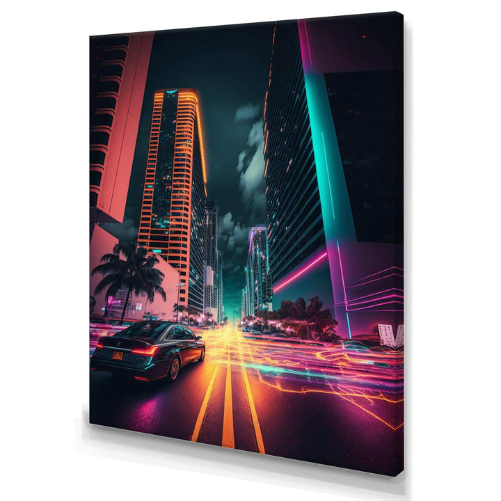 Futuristic Miami Neon Art V