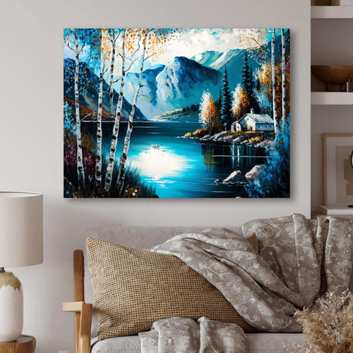 Cabin By A Lake In Fall II