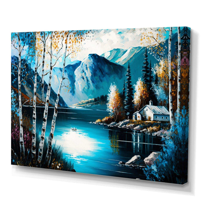 Cabin By A Lake In Fall II