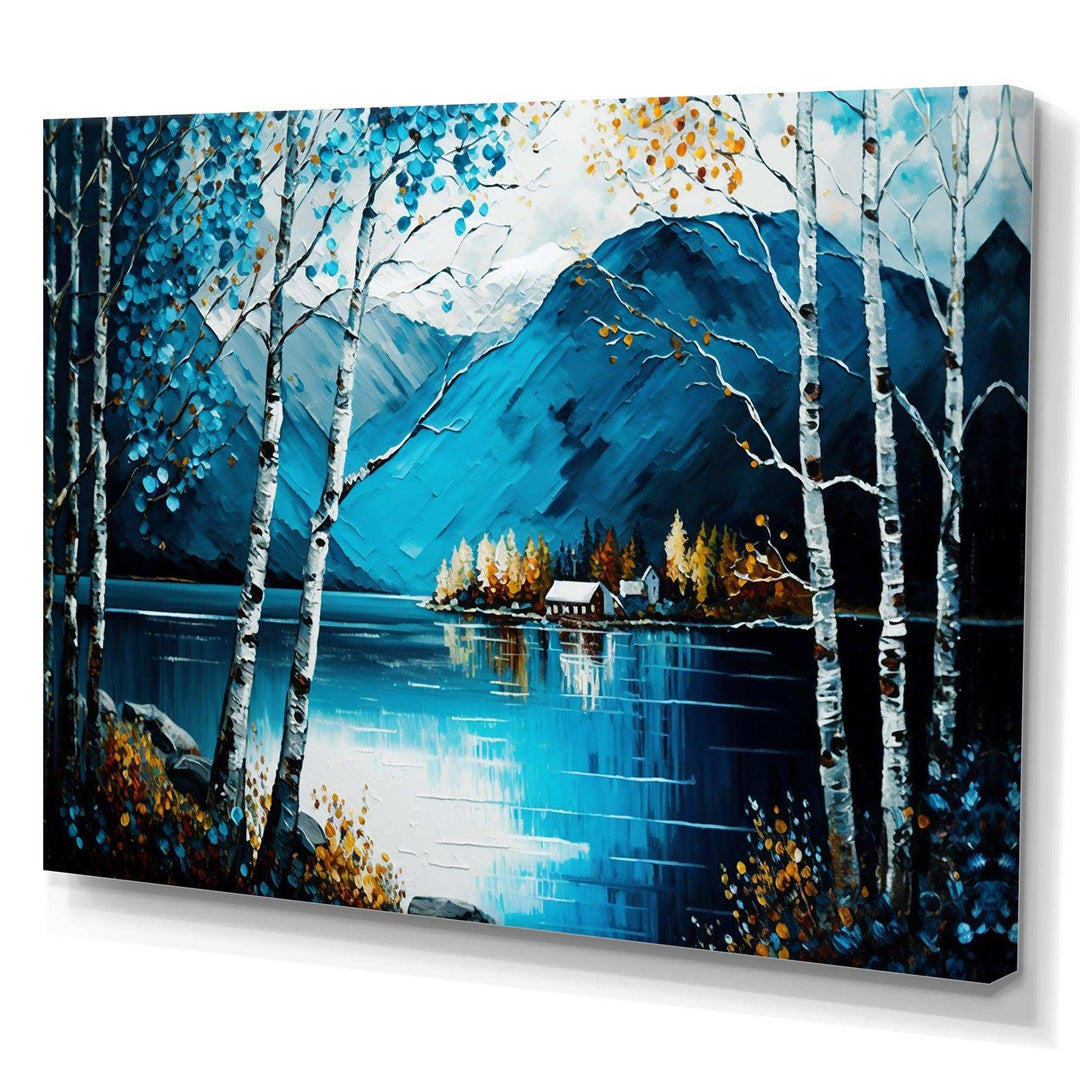 Cabin By A Lake In Fall IV