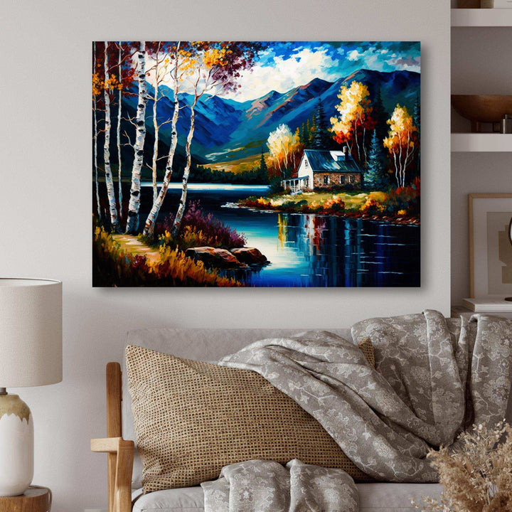 Lake House Scenery In Fall I