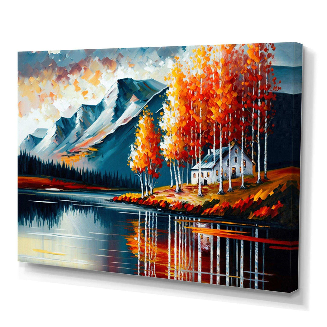 Lake House Scenery In Fall V