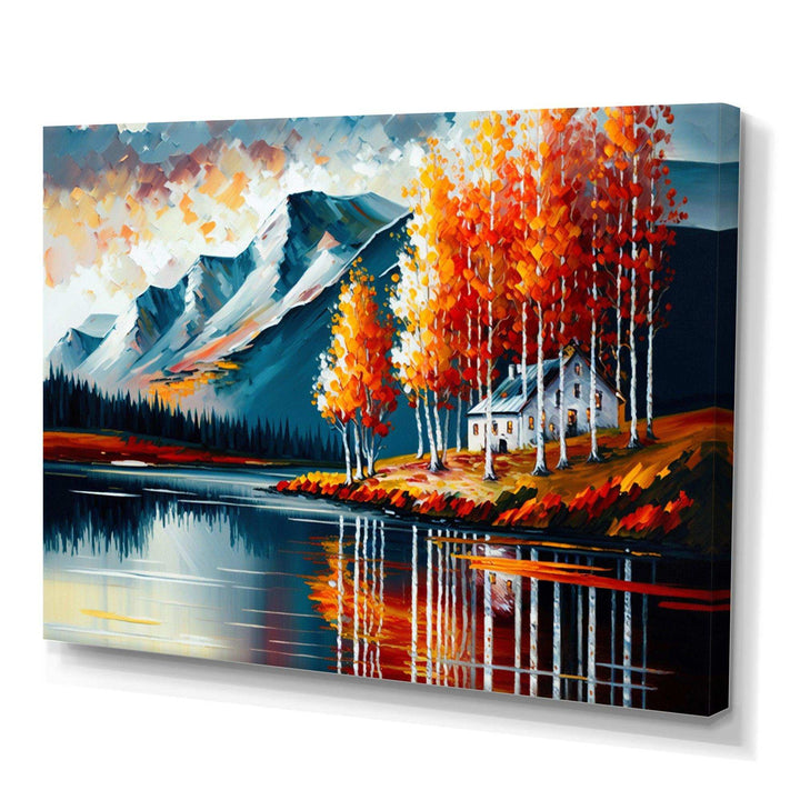 Lake House Scenery In Fall V