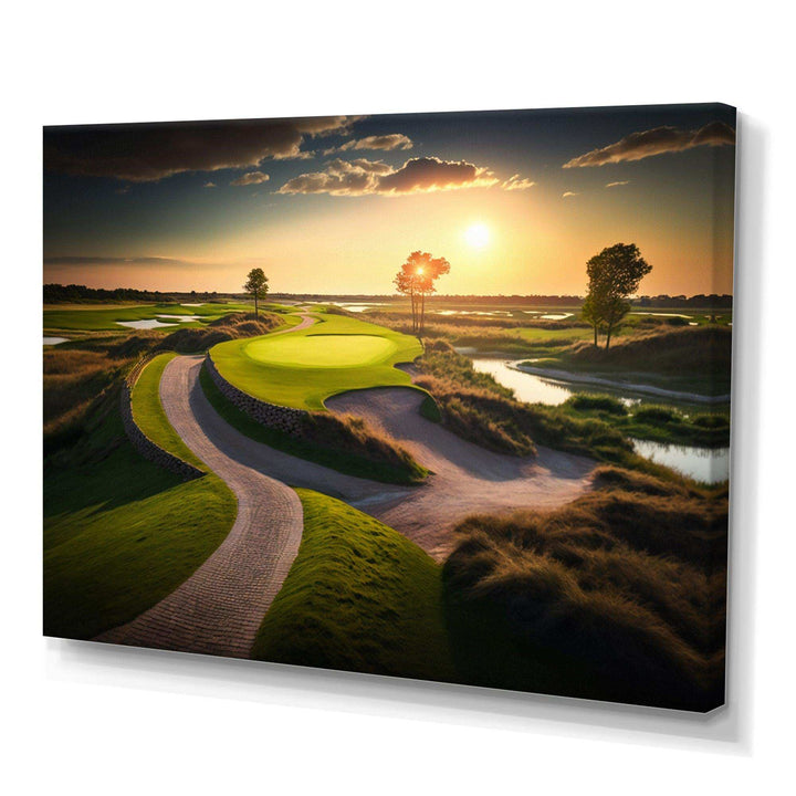 Golf Course At Sunset III