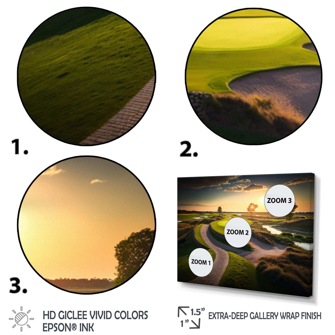 Golf Course At Sunset III