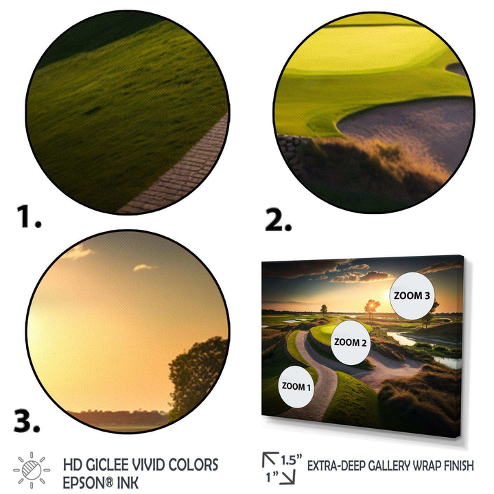 Golf Course At Sunset III