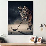 Spaceman Playing Hockey