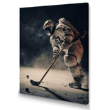 Spaceman Playing Hockey