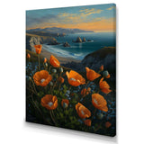 Orange Flowers By The Coast I