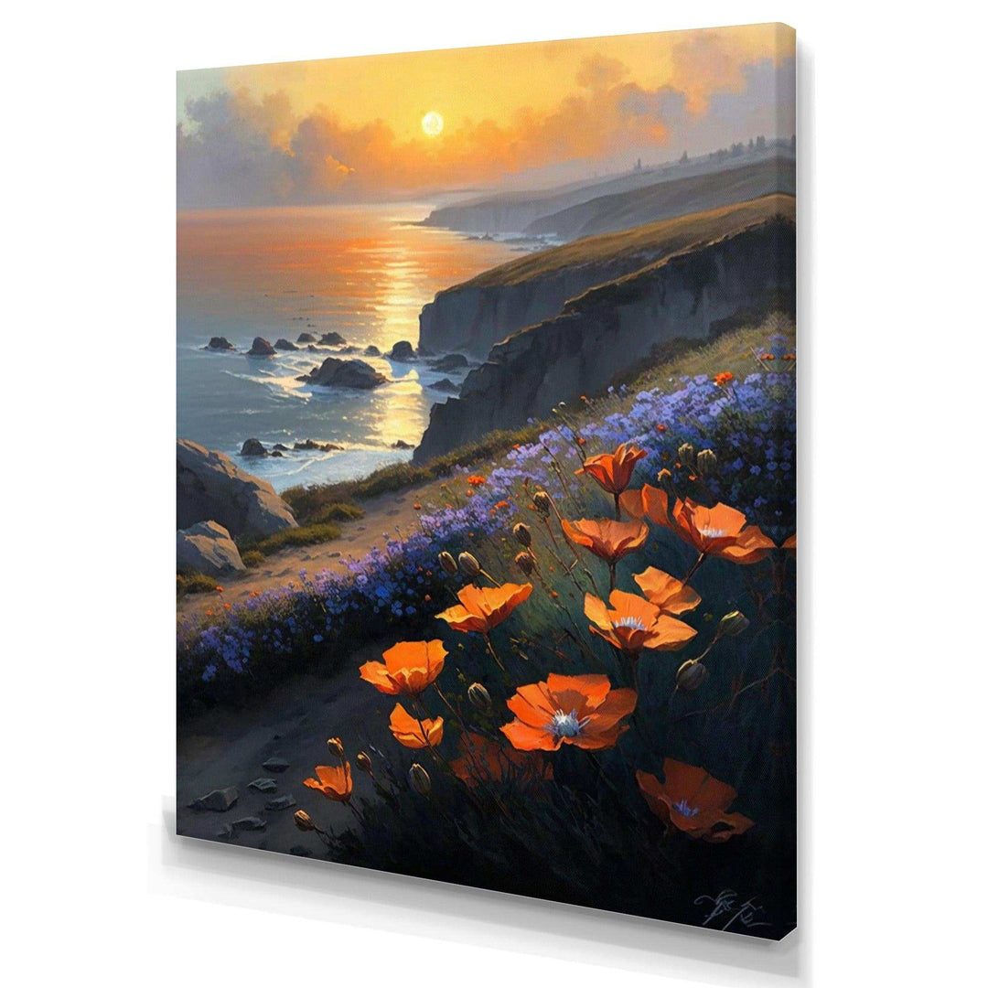Orange Flowers By The Coast II