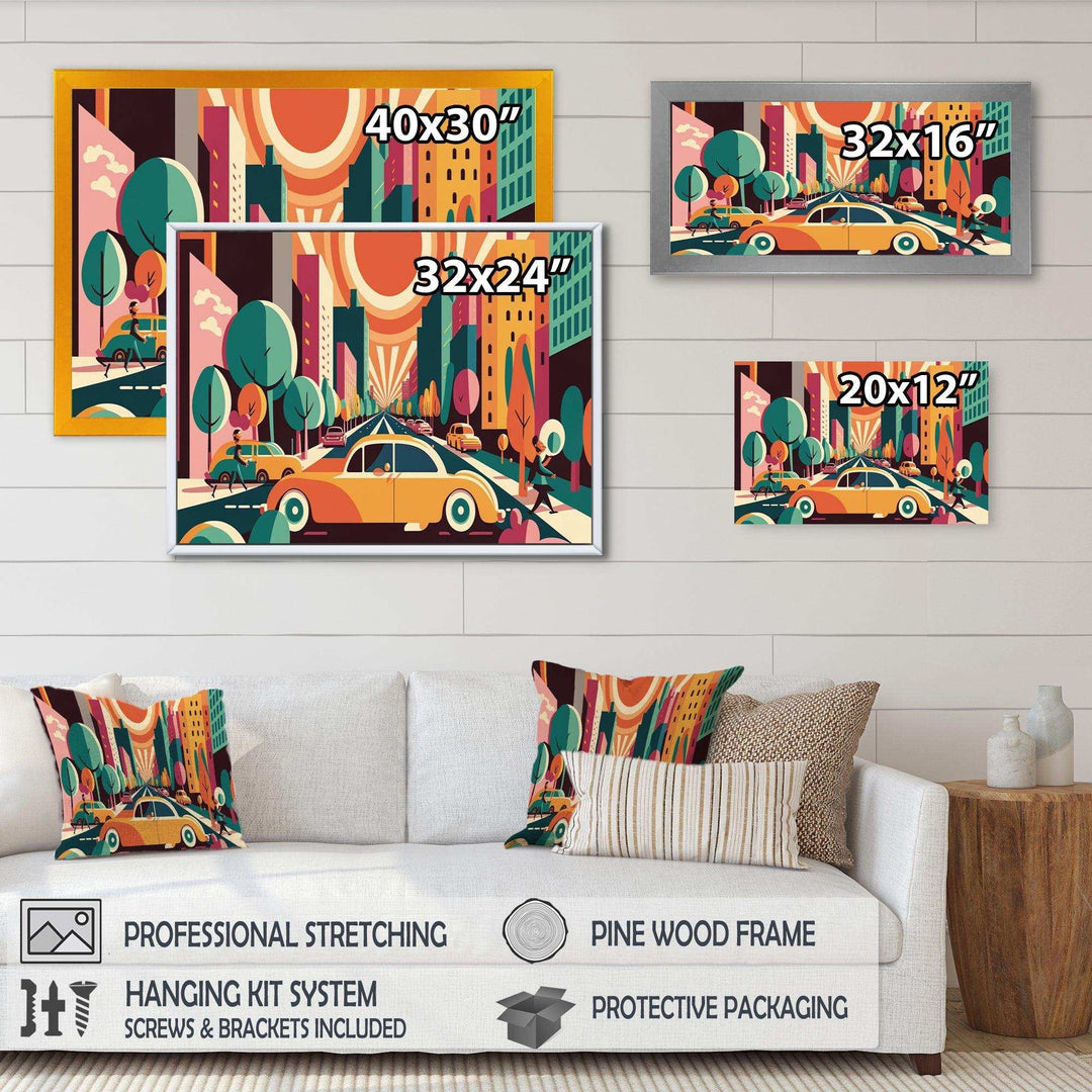 Colorful Cityscape Cars I