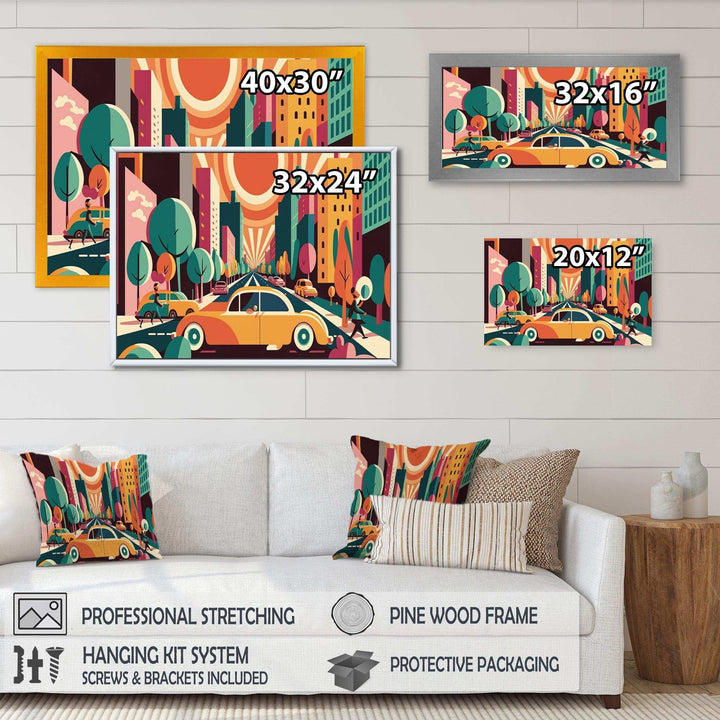 Colorful Cityscape Cars I