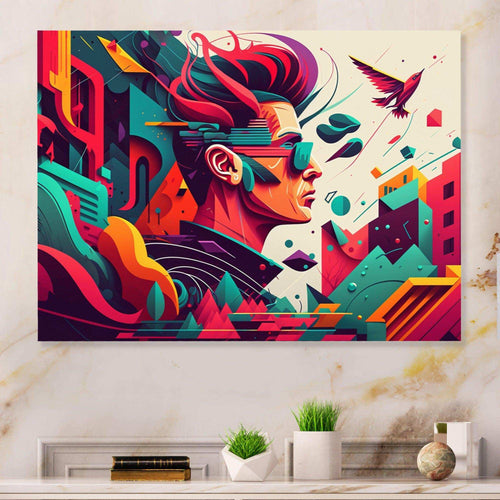 Colorful Side Profile Of Rocker