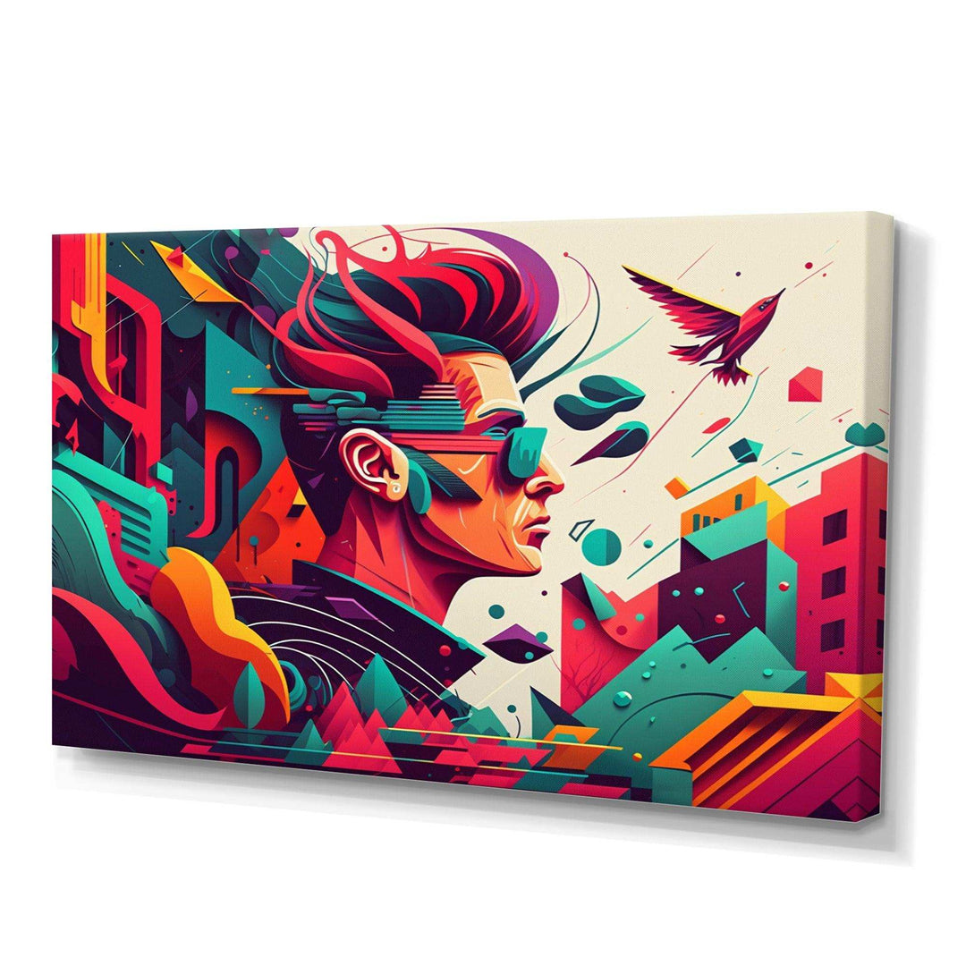 Colorful Side Profile Of Rocker