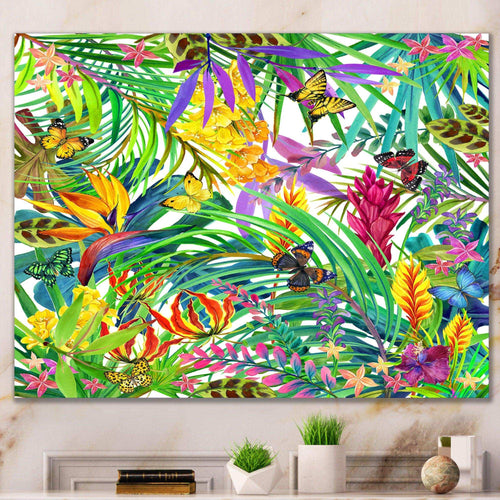 Tropical Leaves and Flowers