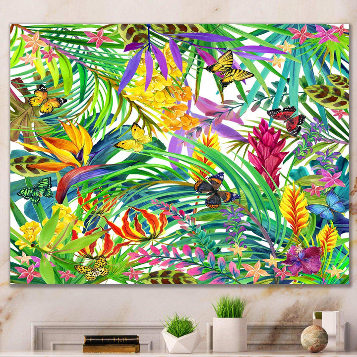 Tropical Leaves and Flowers
