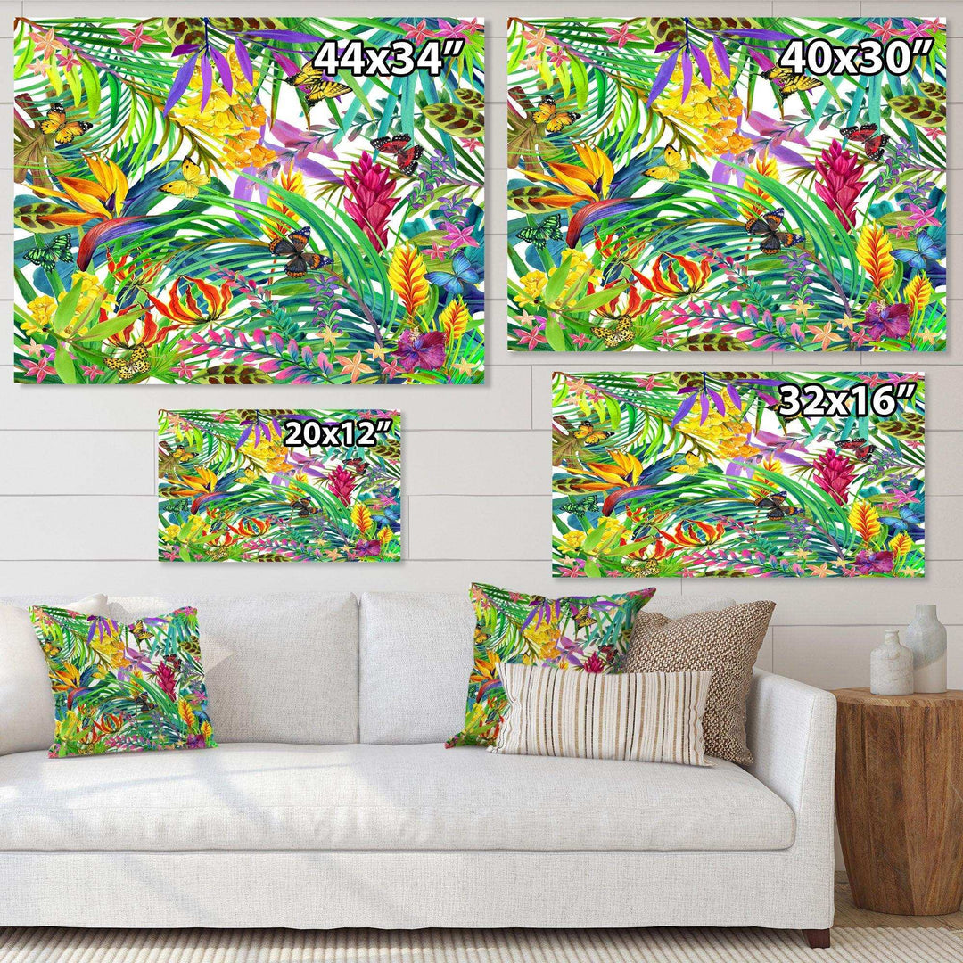 Tropical Leaves and Flowers