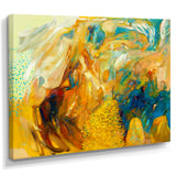 Abstract Yellow Collage Canvas Canvas
