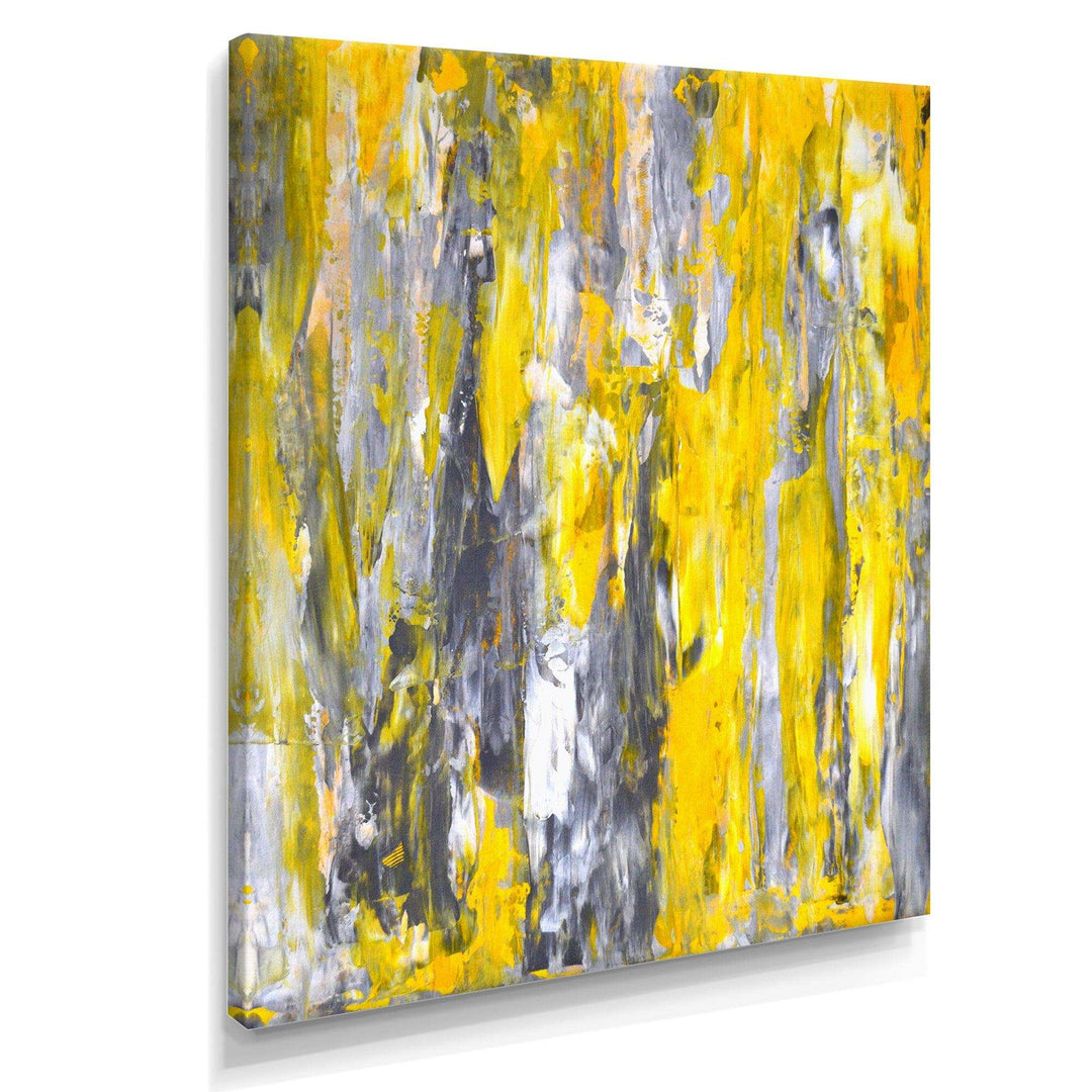 Grey and Yellow Abstract Pattern - Modern Wall Art Prints