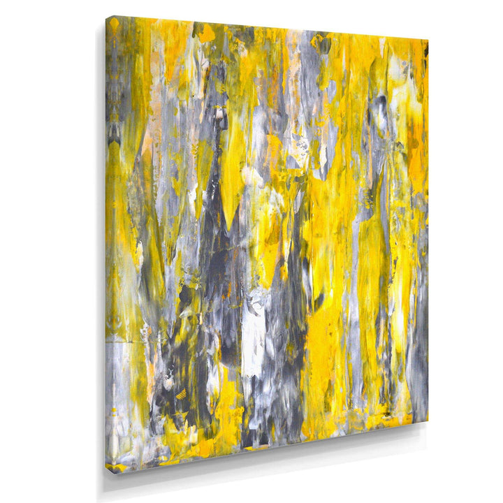 Grey and Yellow Abstract Pattern - Modern Wall Art Prints