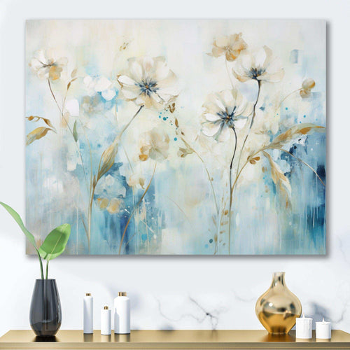 Blue Botanical Garden I - Modern Bedroom Wall Art