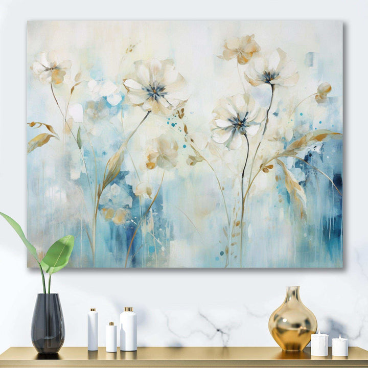 Blue Botanical Garden I - Modern Bedroom Wall Art