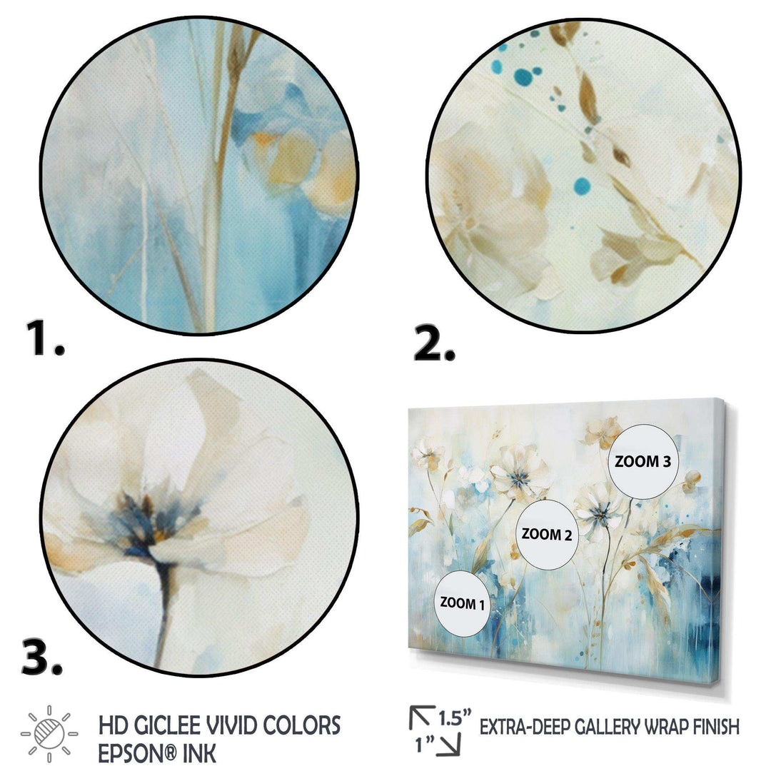 Blue Botanical Garden I - Modern Bedroom Wall Art