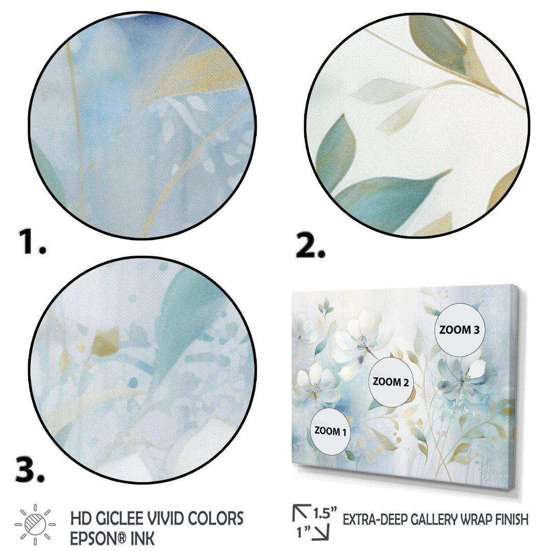 Blue Botanical Rhythms I - Modern Wall Art Prints